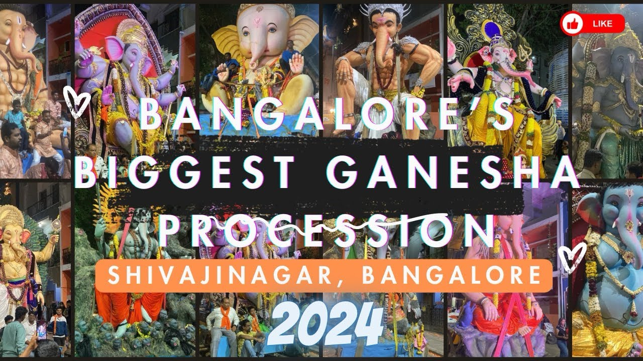Biggest Ganesha Procession 2024 | Shivajinagar | Bangalore’s Most Magnificent Celebration 💫🐘
