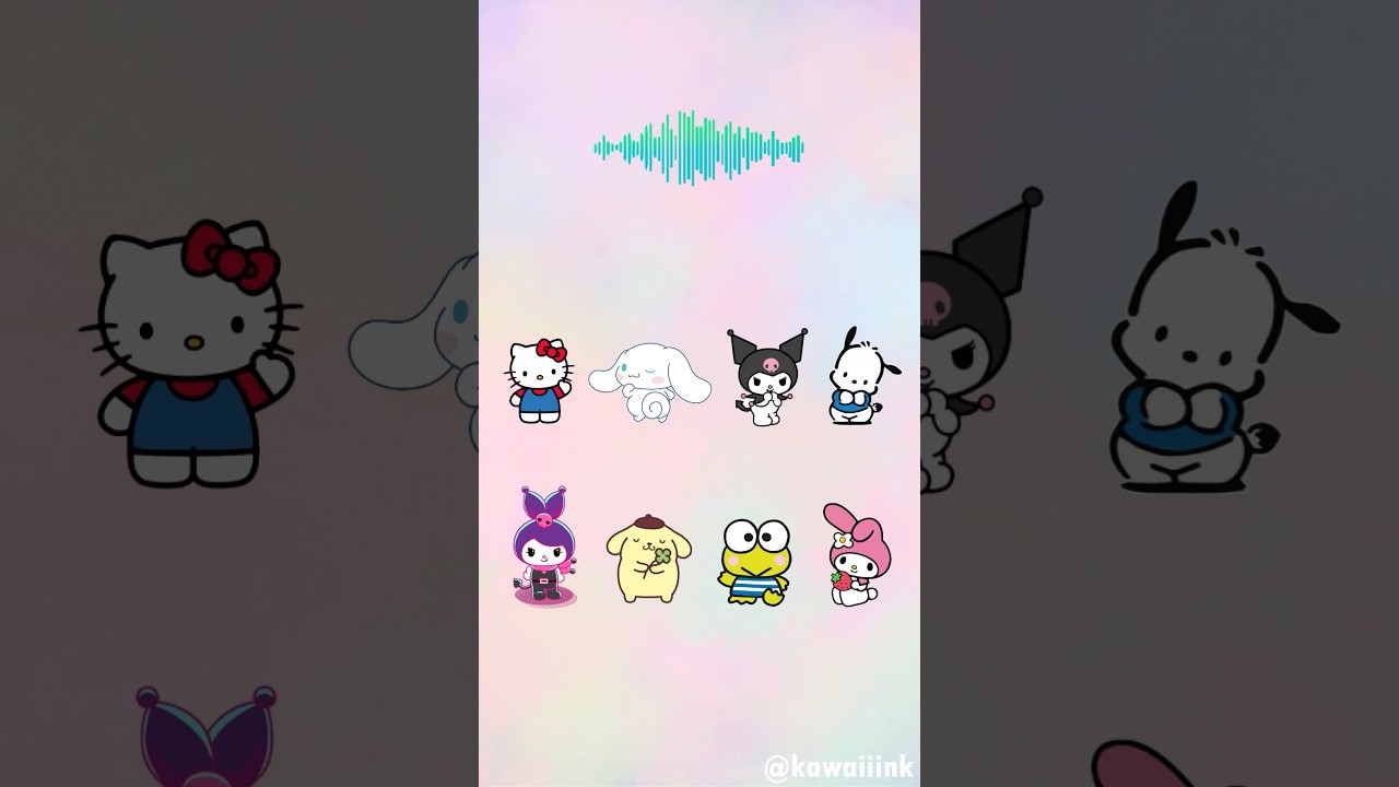 Guess the Sanrio characters by the voice! #shorts #edit #sanrio #kuromi #cinnamoroll #hellokitty