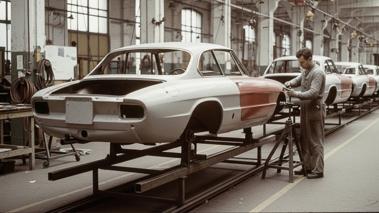 How Alfa Romeo Spider Duetto Was Built in 1966 – Back in Time: Alfa Romeo Factory Assembly Line