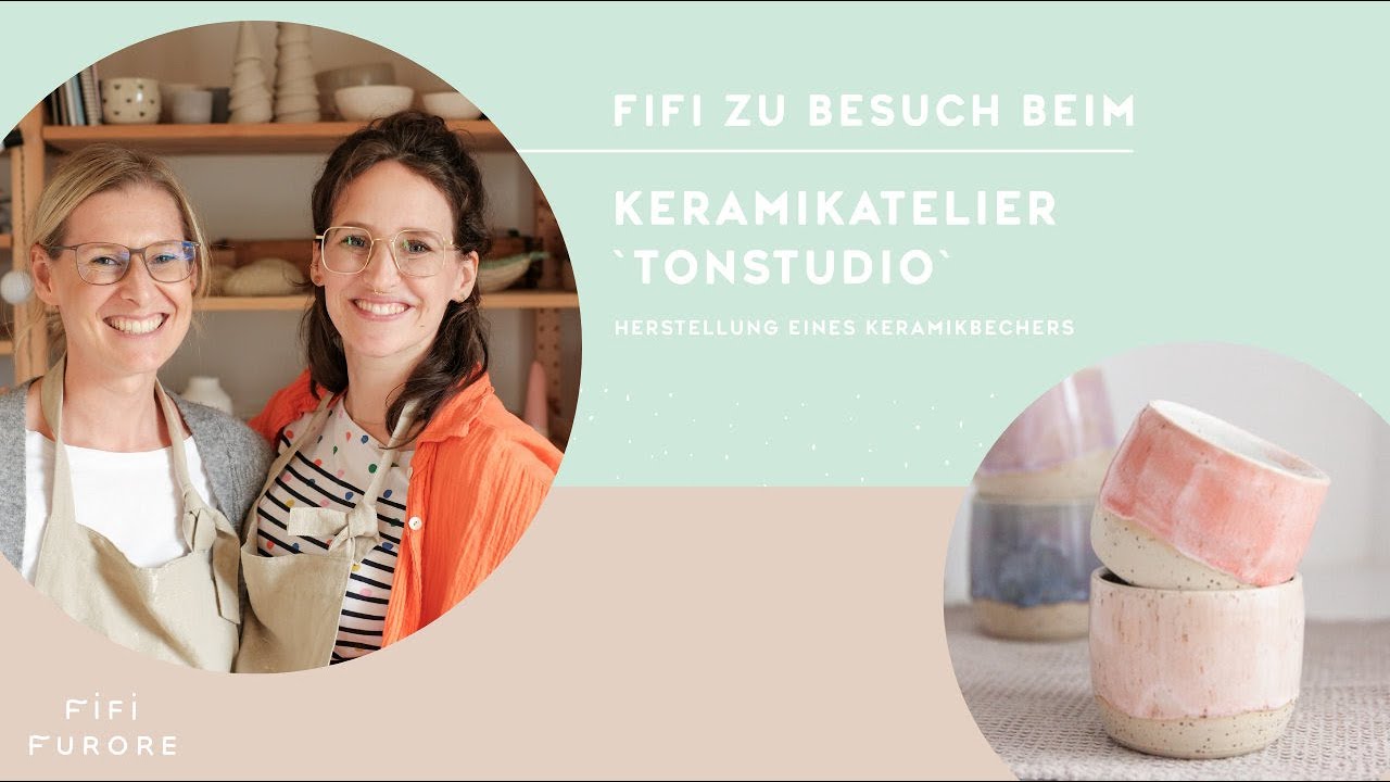 Handgemachte Keramik | FIFI ZU BESUCH BEIM TONSTUDIO | Tonbecher töpfern, glasieren & brennen