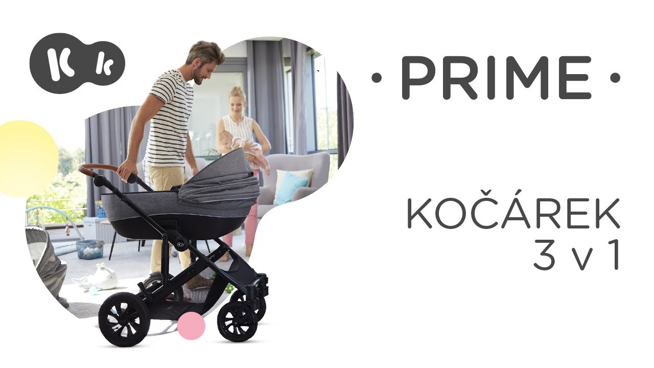 Dětský kočárek 3v1 PRIME Kinderkraft do 22 kg | s autosedačkou