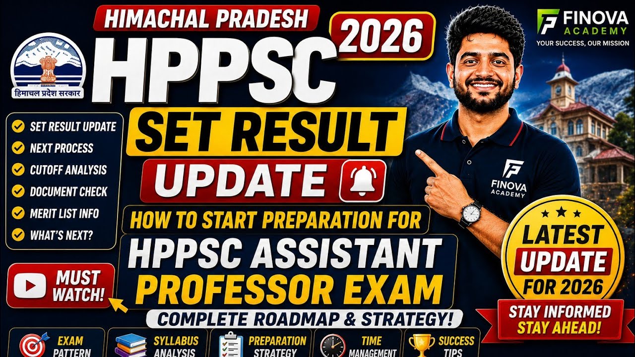 HPPSC SET Result Soon? 🔥 Start Assistant Professor Preparation NOW | Complete Guide 2026| Finova🔥