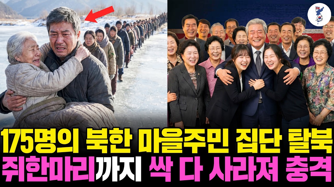 175명의 북한 마을주민 집단 탈북, 쥐한마리까지 싹 다 사라져 충격ㅣ탈북감동사연