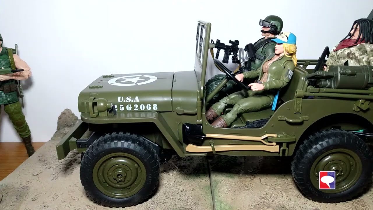 1:10 Willys RC Military Jeep for Your GI Joe Classified Action Figures