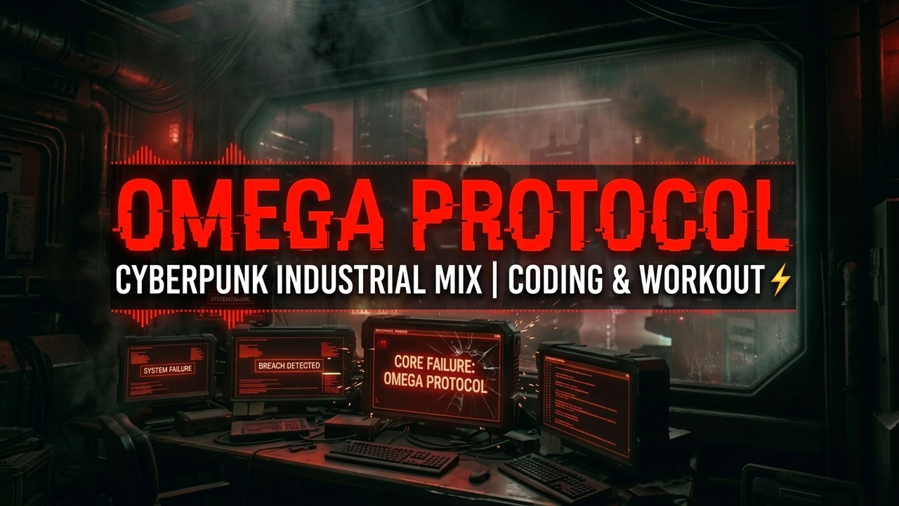 PROTOCOL OMEGA: Aggressive Cyberpunk & Industrial Mix | High Energy Coding & Workout
