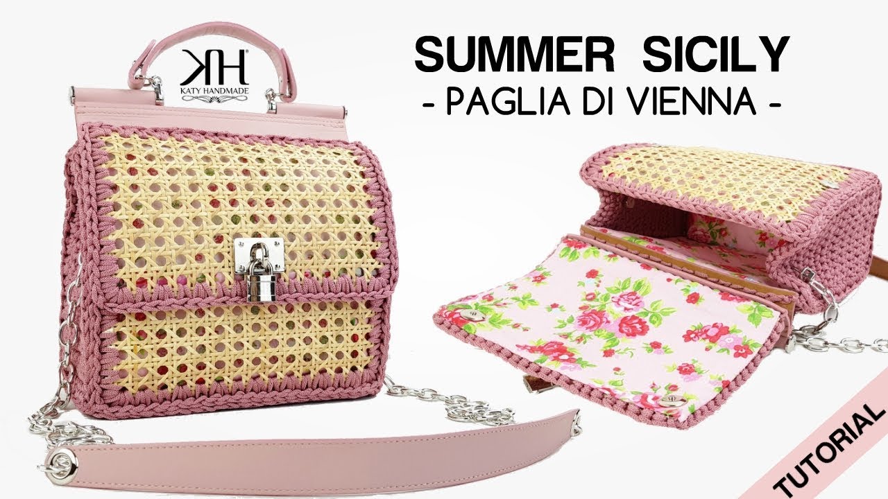 TUTORIAL BORSA UNCINETTO - SUMMER SICILY CROCHET BAG - Paglia di Vienna ♡ Katy Handmade