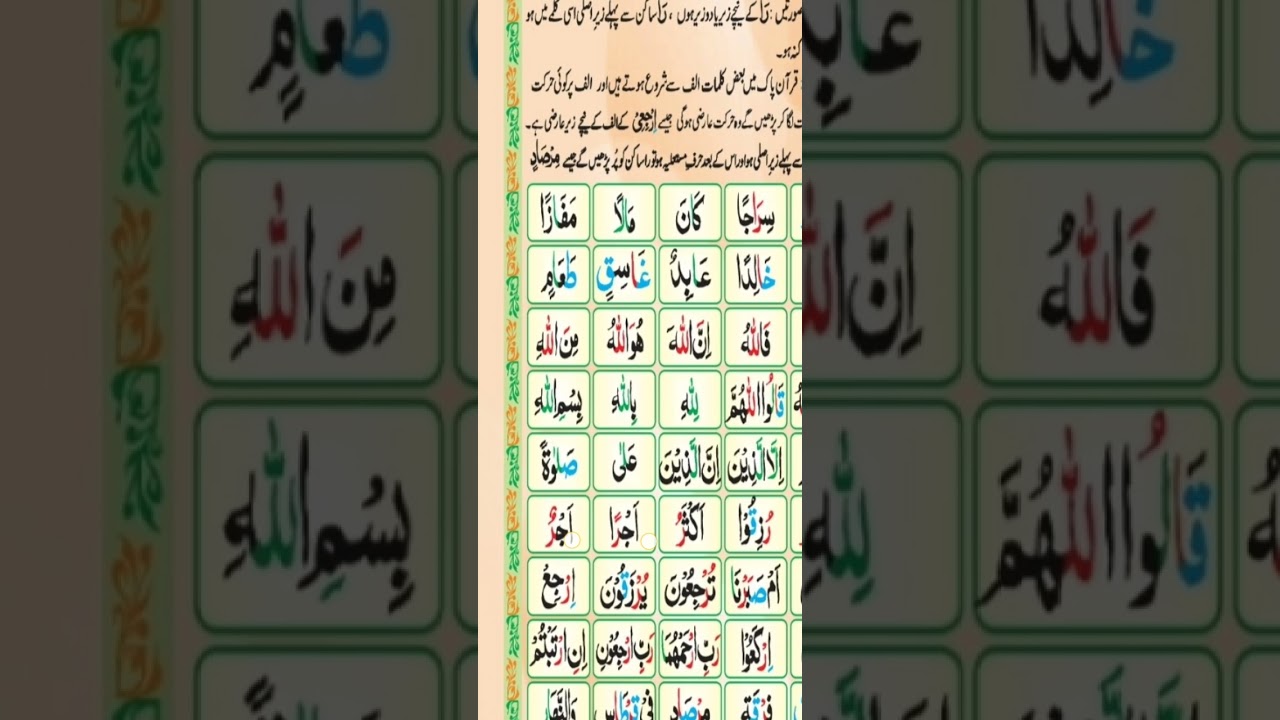 تفخیم اور تر قیق کے بنیادی قواعد 