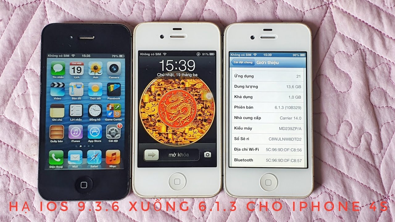 Hướng dẫn từng bước hạ cấp ios 9.3.6 xuống 6.1.3 cho iphone 4s mới nhất năm 2023 | iPhone 4s - TV