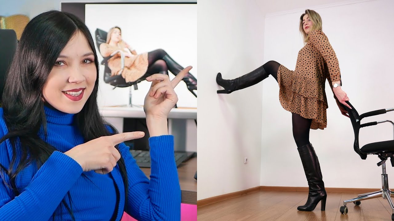 OMG! BIG SIZE 43 HIGH HEELS | LUXURY BOOTS | KNEE HIGH BOOTS