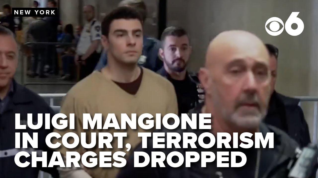 NY judge dismisses terrorism charges against Luigi Mangione.