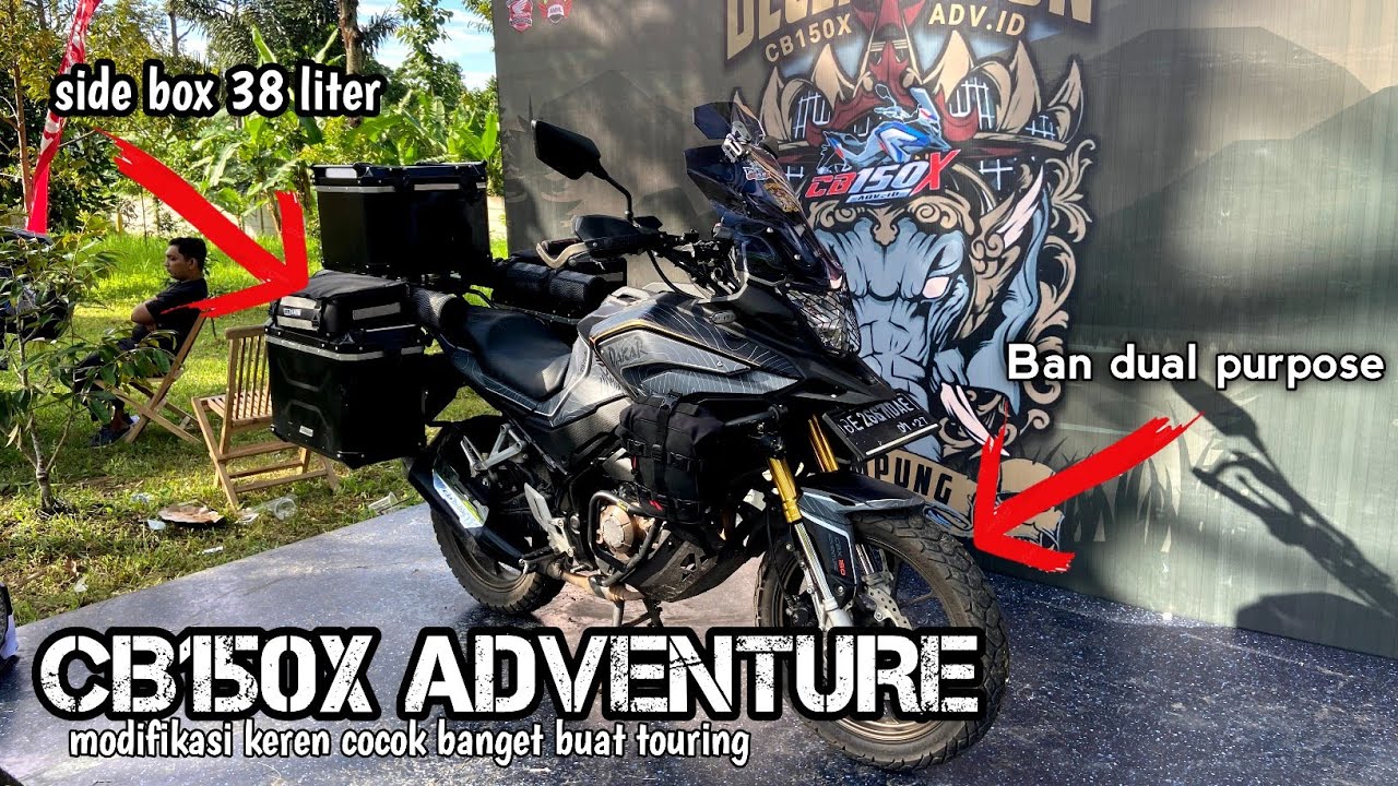 Modifikasi honda cb150x adventure touring cb150x lampung