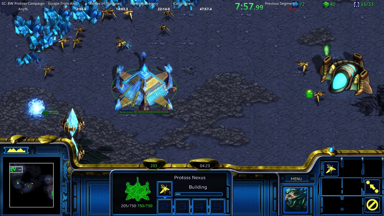Starcraft: BW Protoss Campaign Speedrun in 47:06