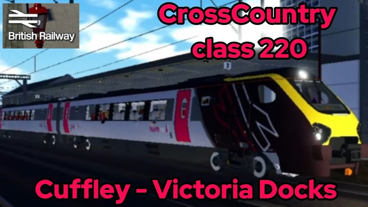 TG ROBLOX. CrossCountry class 220 Cuffley to Victoria Docks. British Railway ROBLOX.