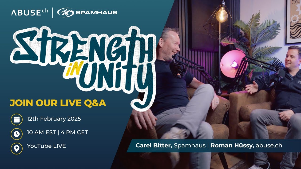 abuse.ch & Spamhaus alliance | Strength in unity: Live Q&A
