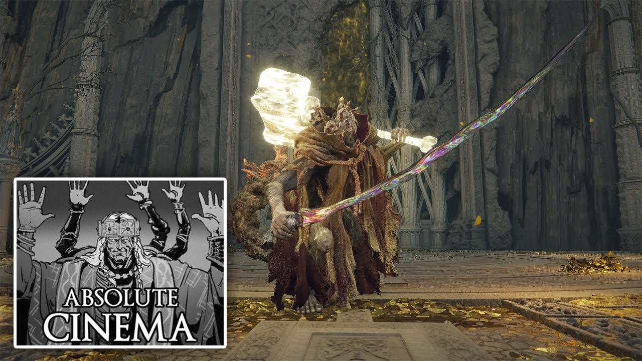 Morgott, the Omen King at RL1 and no HUD is a work of art.