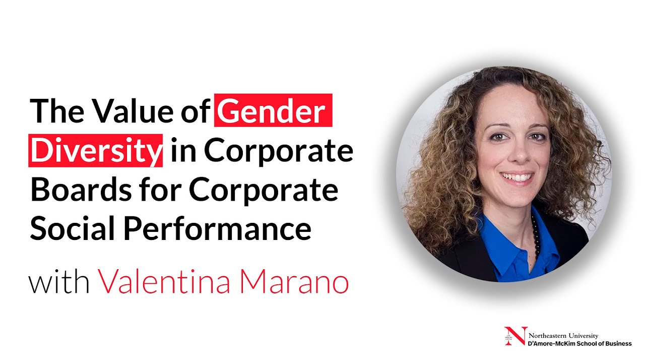The value of gender diversity for corporate boards and social performance | Valentina Marano