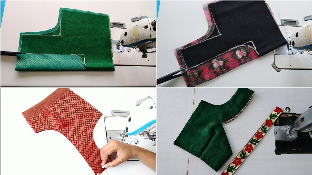 Lace Blouse neck designs 2x speed || Cutting and Stitching back neck designs || Model blouse designs