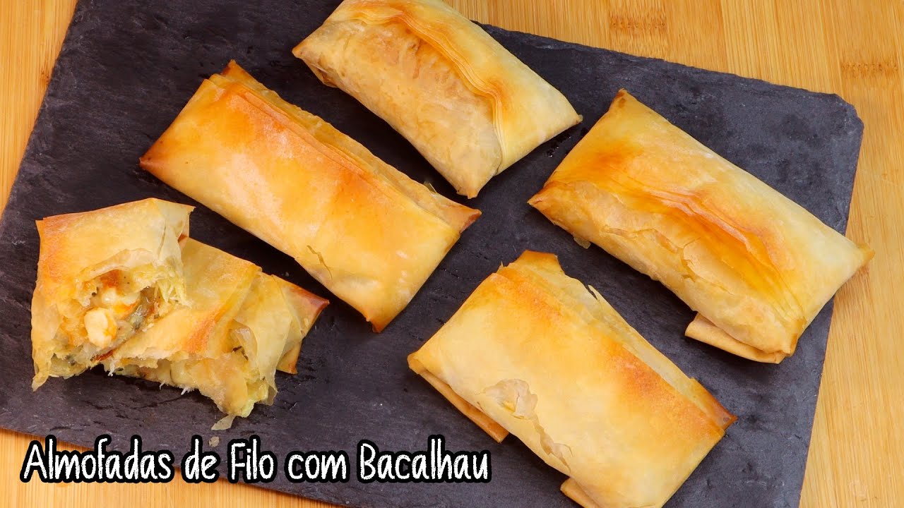 Almofadas com Bacalhau e Camarão — Surpreendentemente Leves