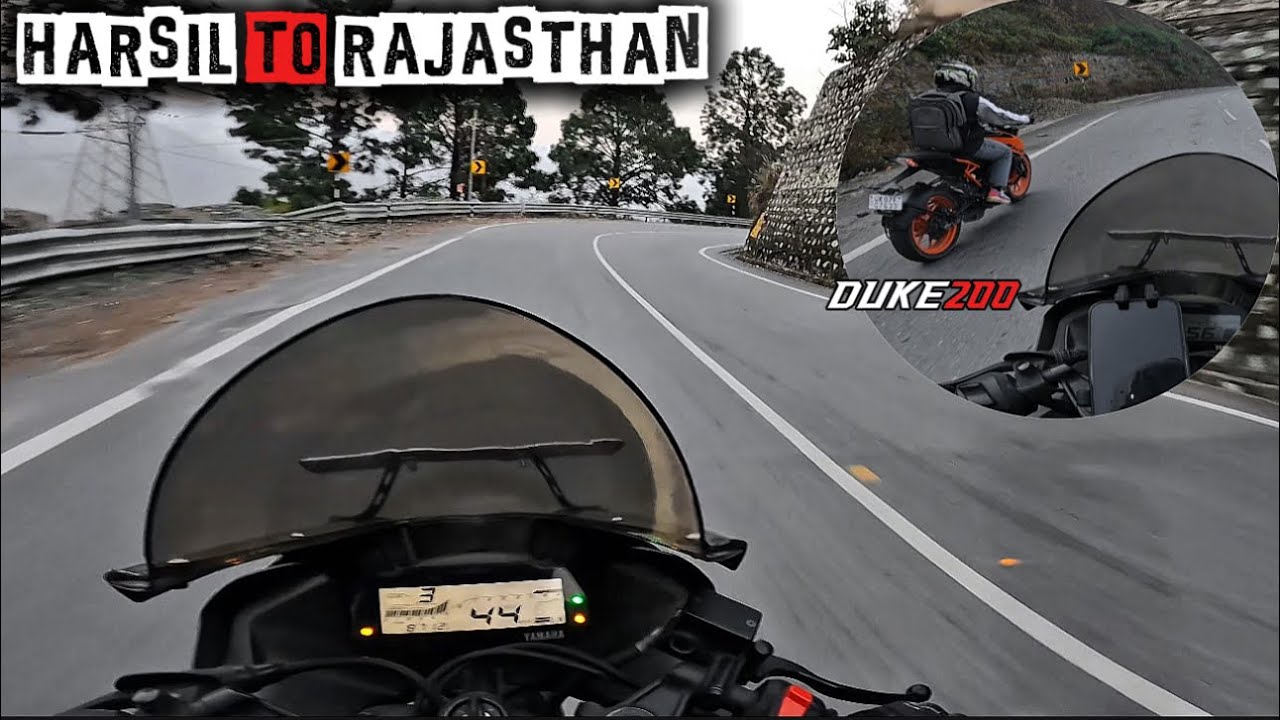 DUKE200 VS R15V3 RACE IN HILLS | HARSIL TO RAJASTHAN | EP-05
