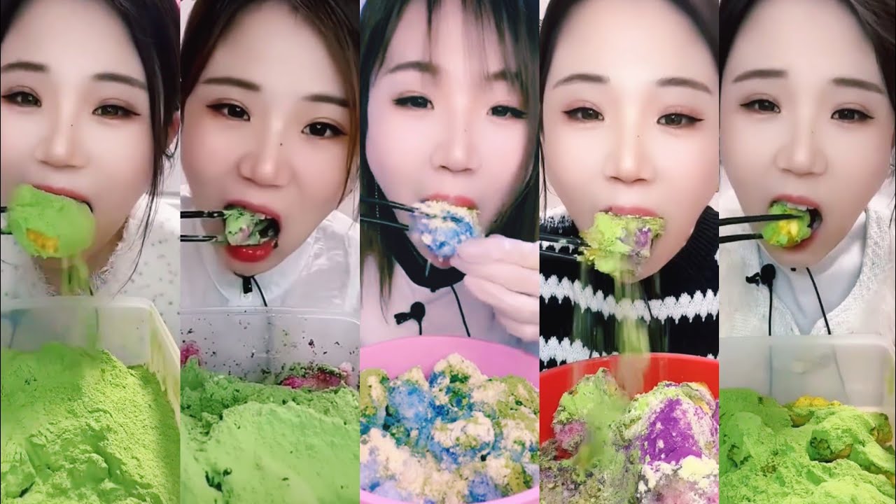 ASMR ice eating | Only YY ice eating with chopsticks | ASMR ice eating with matcha powder| Ice Lover