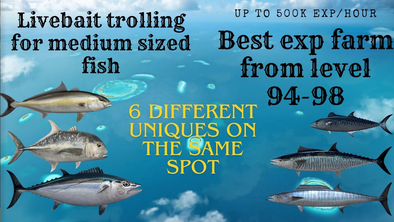 Fishing Planet | Best Exp farm from level 94 to level 98  | Livebait Trolling for medium sized fish.