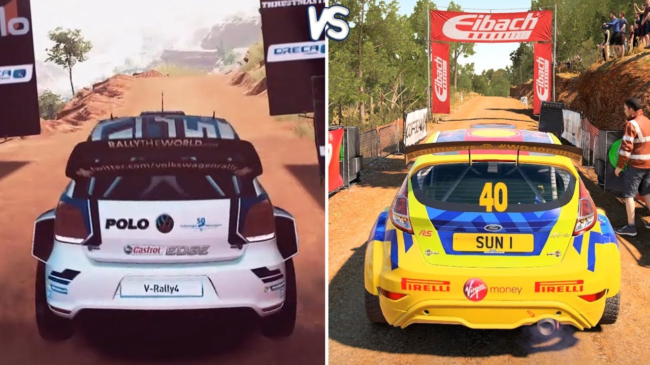 V-Rally 4 vs DiRT 4 - Gameplay Comparison HD