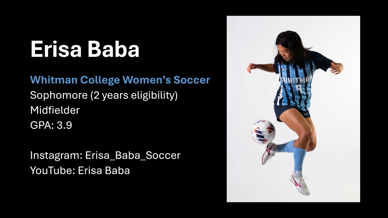 Erisa Baba | Whitman College Women's Soccer | Highlights (2024-2025)