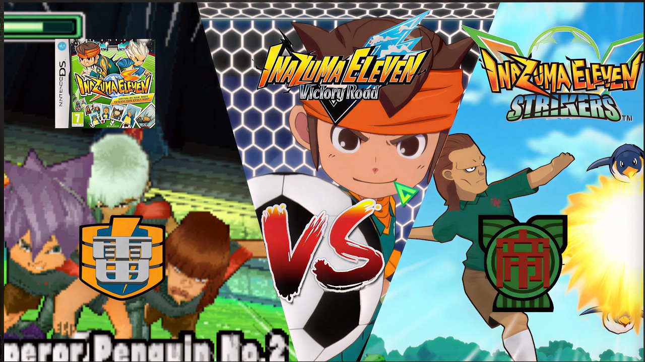 Evolution of Raimon vs Royal Academy in all inazuma eleven games (from 1 to victory road) - 4K