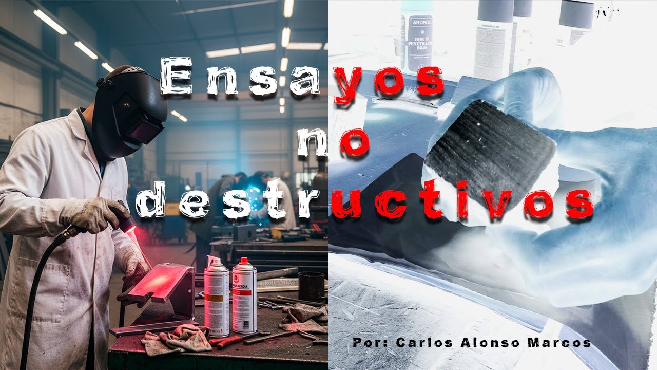 Aplicación y observación de líquidos penetrantes en soldadura.