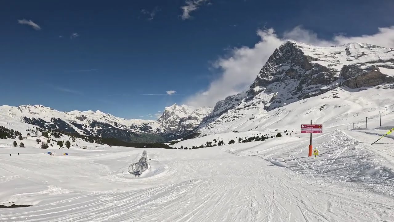 [Skiing] Grindelwald-Wengen: Slope #22 (blue) on 27.04.2024