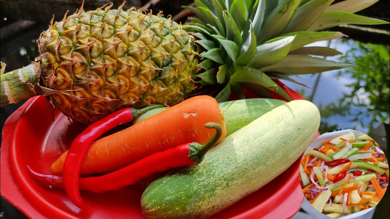 腌黄瓜黄梨 I 就这几样材料 做 超简单的凉拌开胃菜  How to make Pickled Vegetables🥒🍍🌶️🥕🧅 Pickled Pineapple and Cucumber