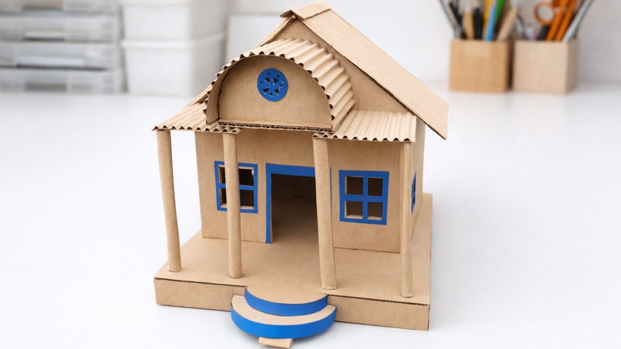DIY Miniature Cardboard House Making