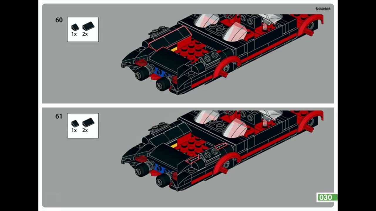 INSTRUCTIONS MOD OF LEGO SET 76188 THE BATMOBILE TV