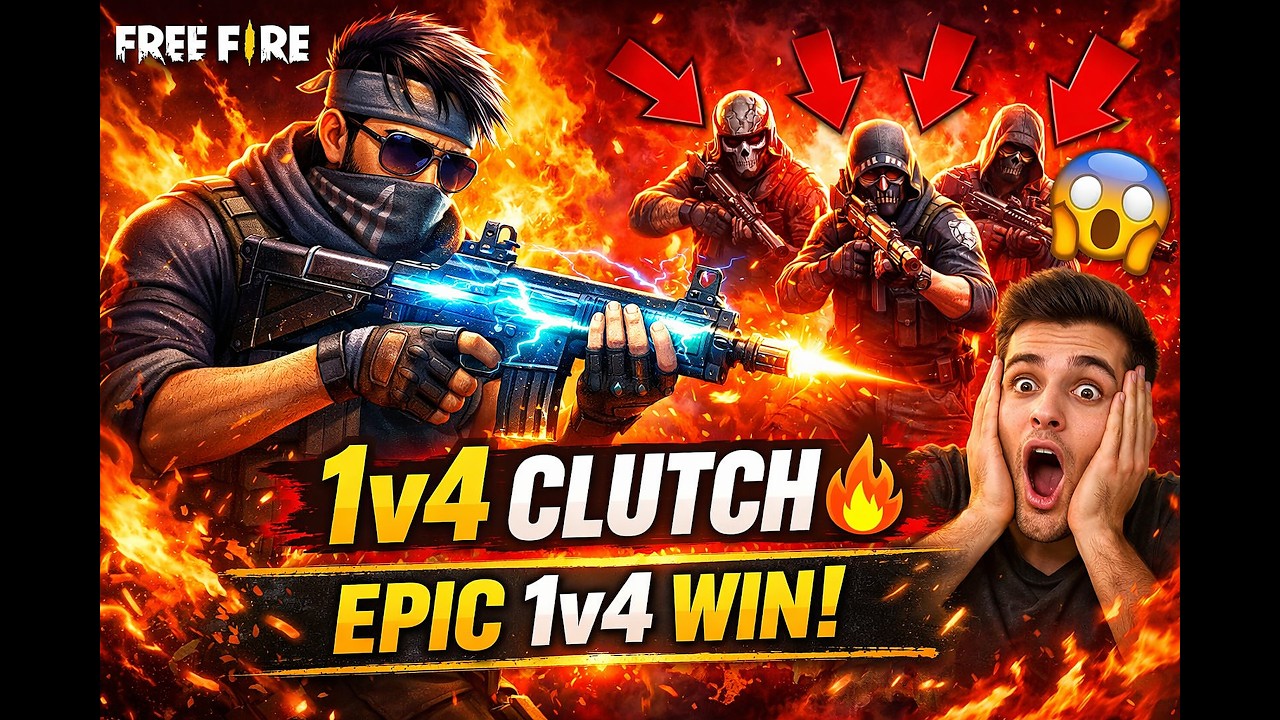 🔥 Эпичный решающий момент 1 на 4 в Free Fire! 🔥