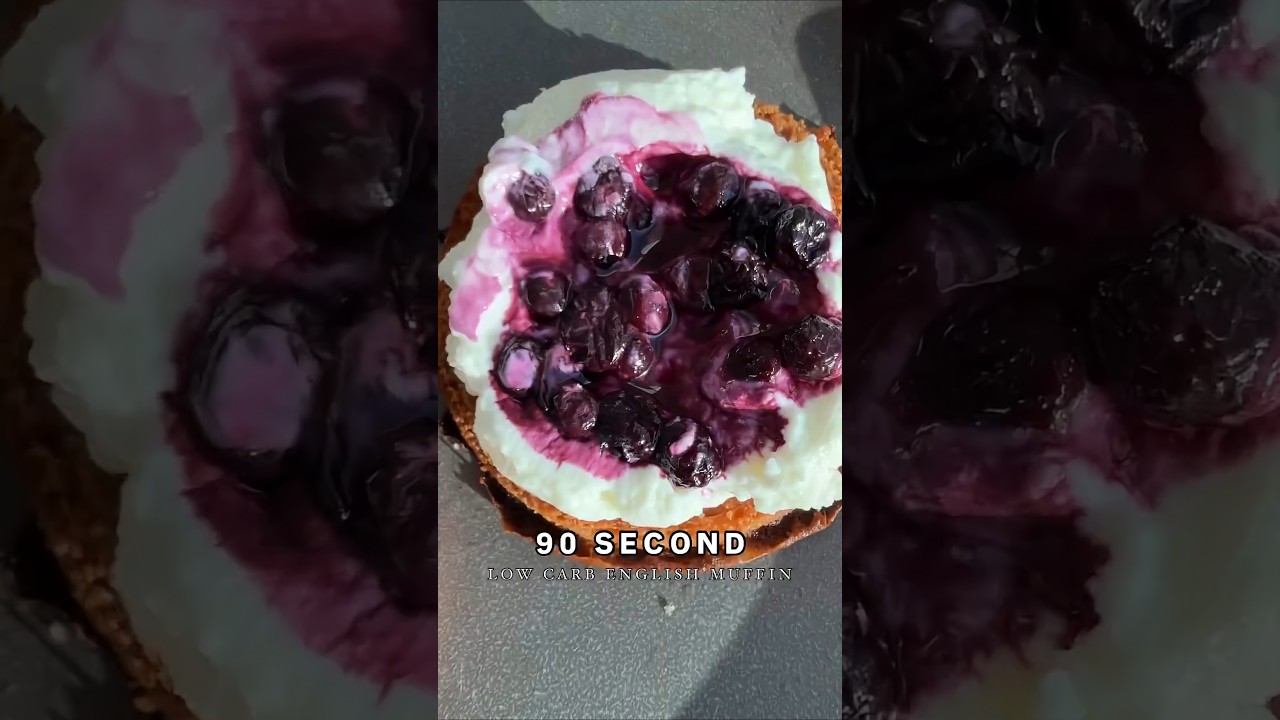 90-Seconds Quick & Easy  Keto English Muffin Recipe! 🥯💨 #ketofriendly #shorts