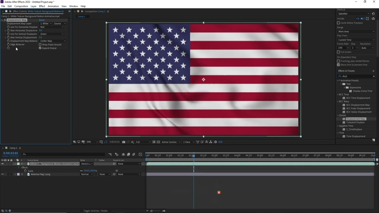 Realistic Flag Animation in After Effects - For Beginner