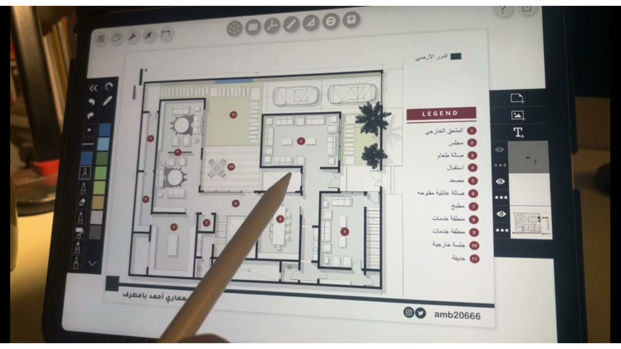 شرح عن مخطط سكني لارض شبة مربعه  25m x 20m     المعماري أحمد بامطرف
