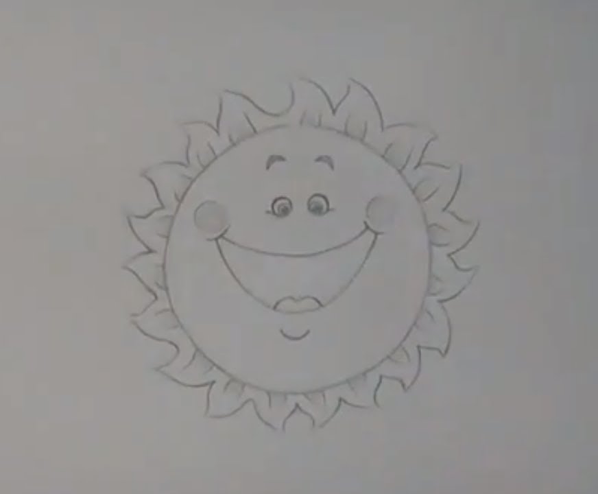 Como desenhar um sol animado