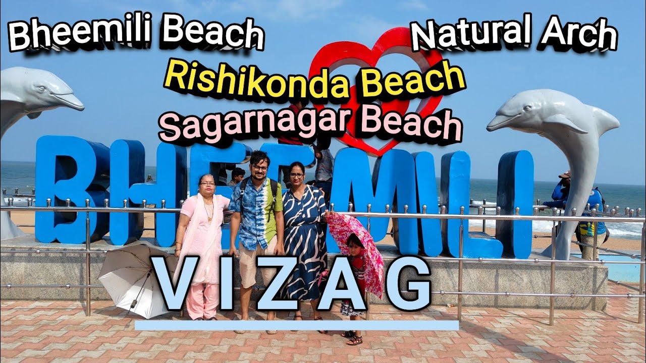 Bheemili Rishikonda Sagarnagar | scenic and historic beach | Natural Arch rock formation in Vizag 3