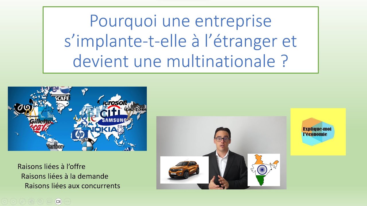 Pourquoi une entreprise s'implante-t-elle &agrave; l'&eacute;tranger (et devient une multinationale) ?