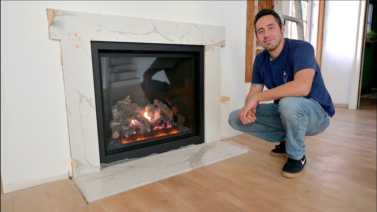 Installing Marble Hearth and Surround - Building a Classical Fireplace Mantle
