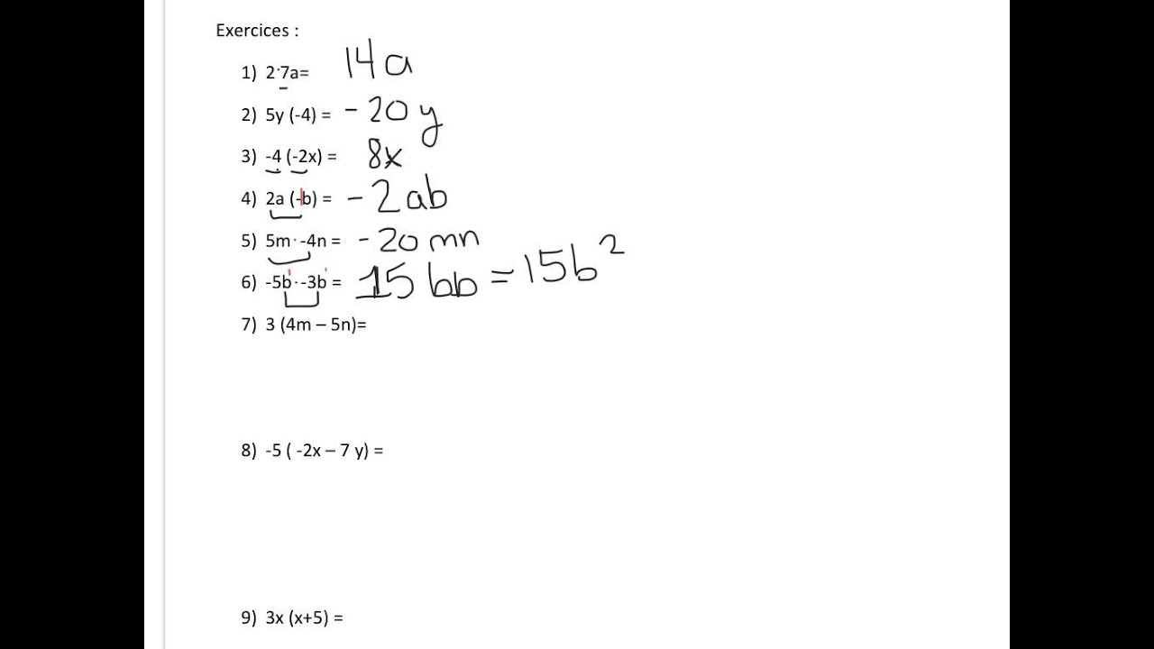 multiplication algebre