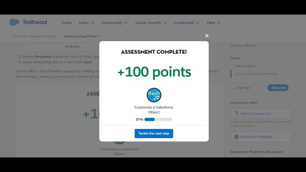 Create Lookup Filters At Customize a Salesforce Object - Trailhead Salesforce 2025