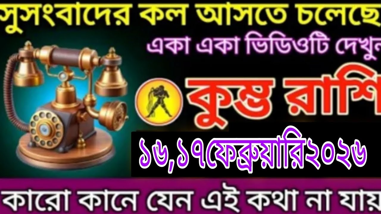 হঠাৎ ভাগ্য খুলবে! 😱 কুম্ভ রাশি বড় চমক | ফেব্রুয়ারি ২০২৬ #aajkarashifal #up 