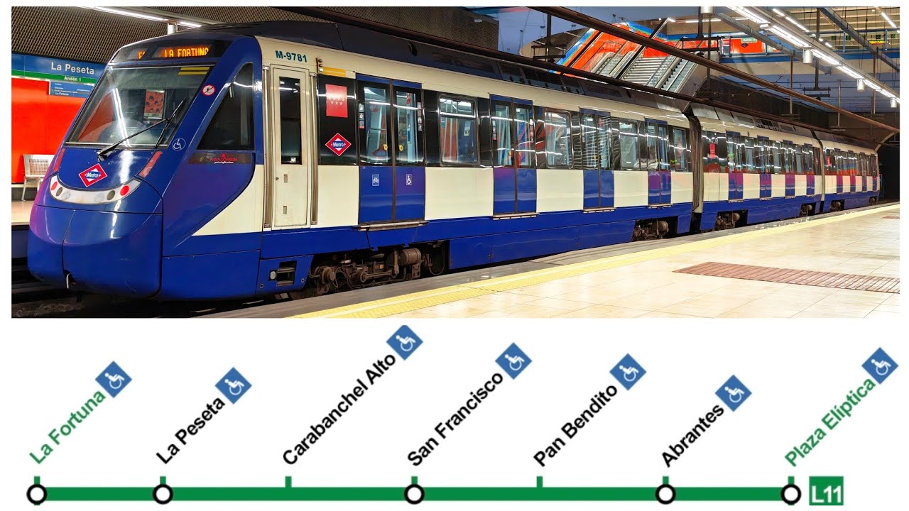 Metro de Madrid 9000 en todas las estaciones de la Línea 11