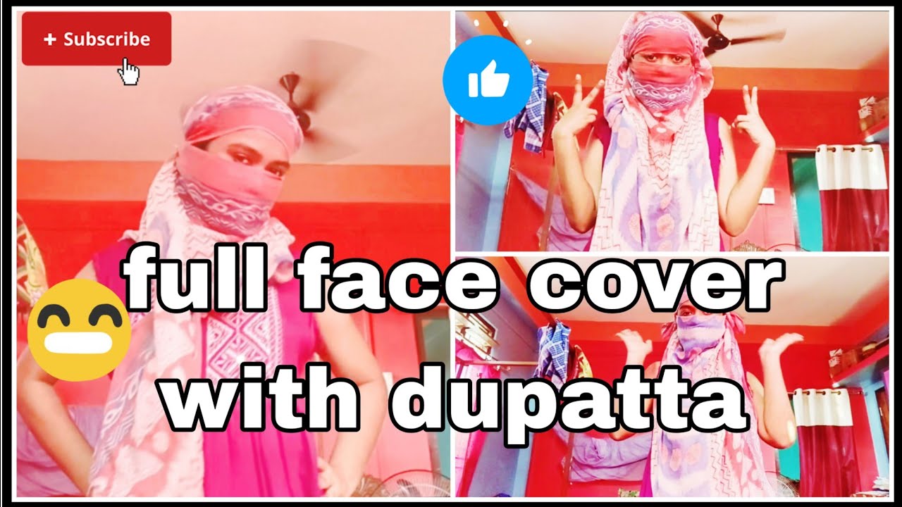 full face cover with dupatta | 4 new styles | face cover with dupatta 🧣 | dupatta face cover style