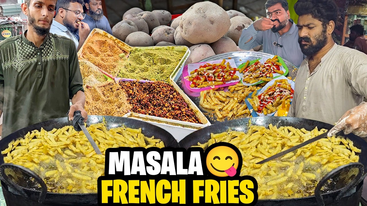 HOW to Make CRISPY FRIES 🍟 5 Masalay Wali FRENCH FRIES 🍟 Street Food Perfect Besan Aloo Chips Recipe