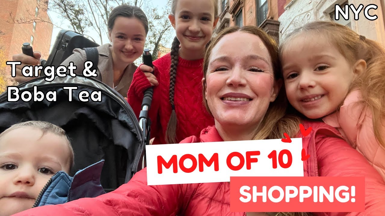Mom of 10 in NYC ❤️🗽 Shopping! Target (Christmas Decor) & Boba Tea 😋🧋