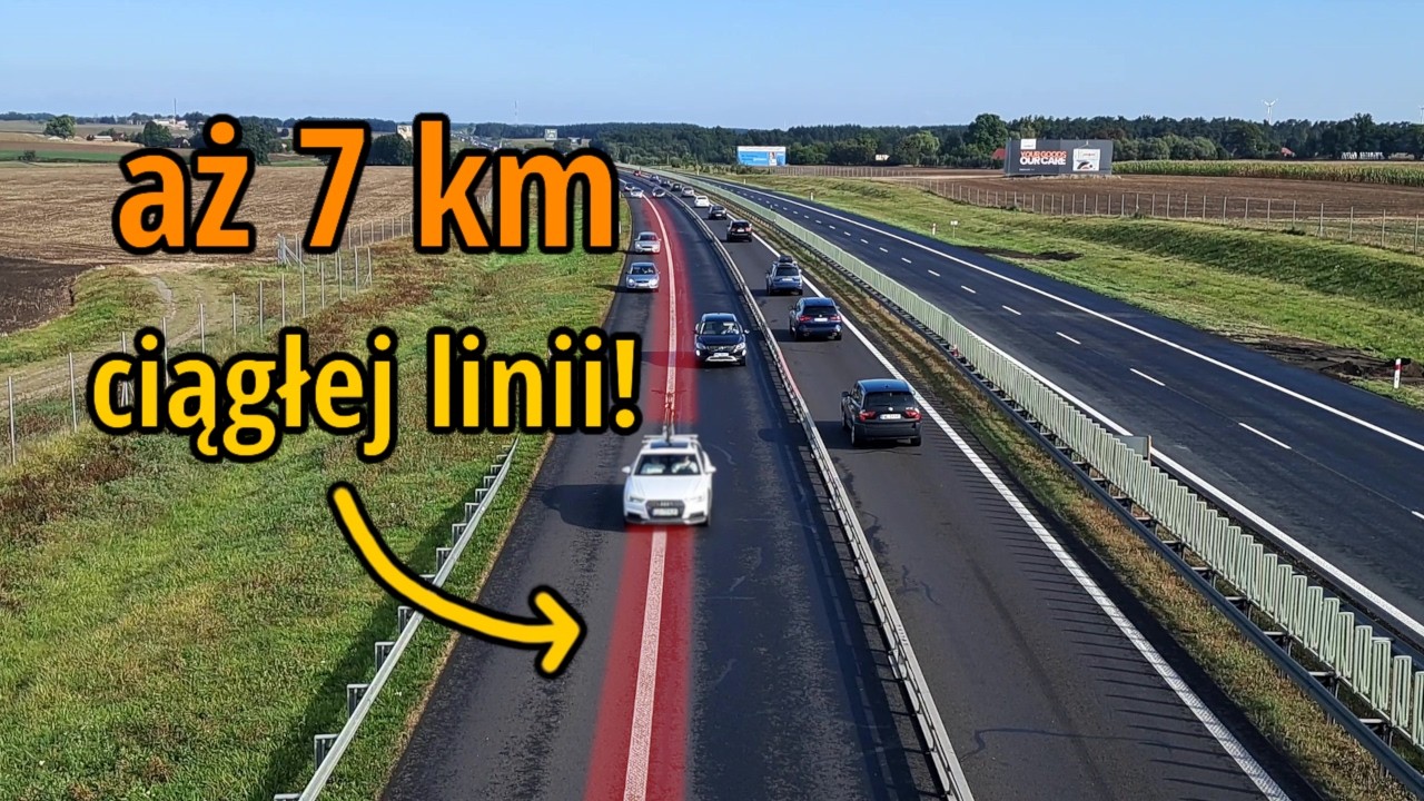 Zaoszczędzili na żółtym oznakowaniu a kierowcy różnie to interpretują. Czy można zmieniać pas? A1