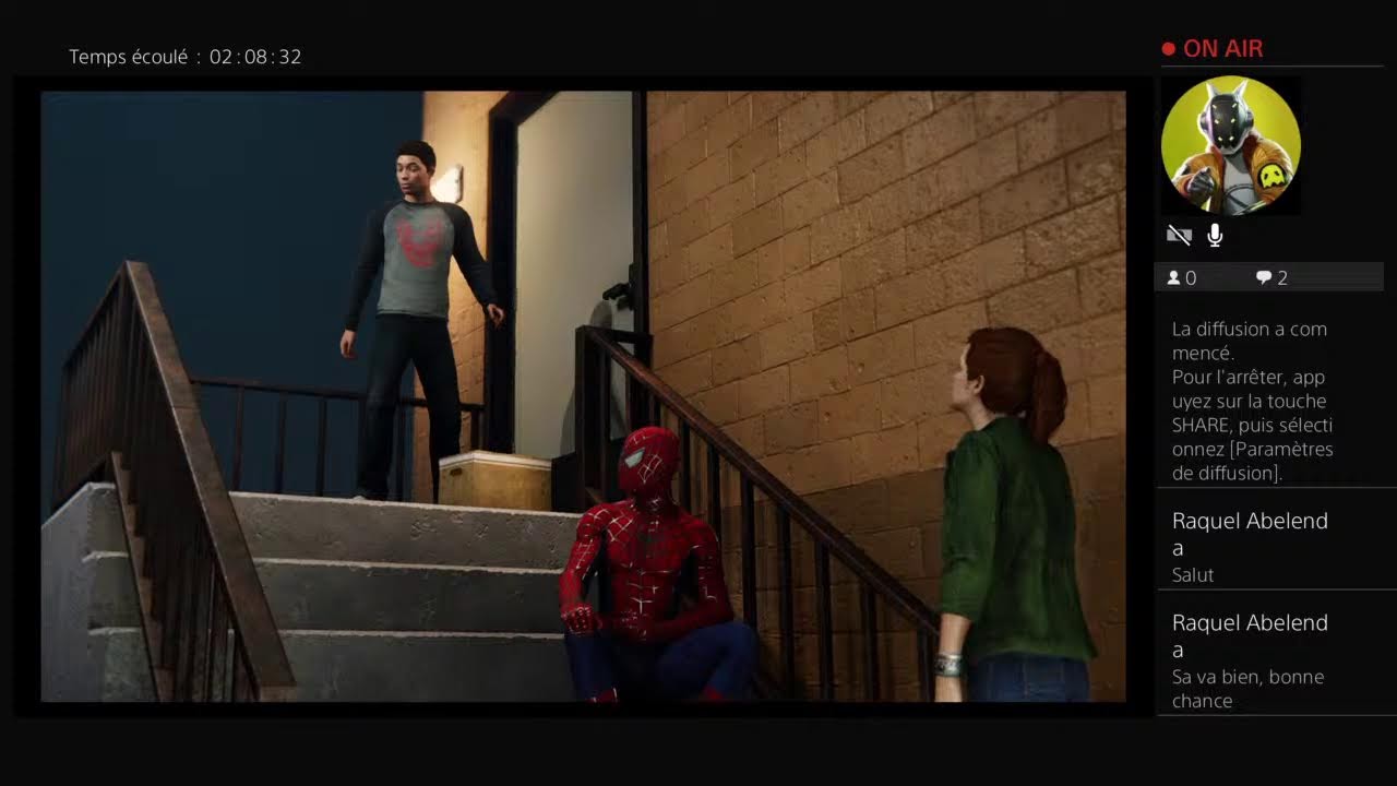 Petit live Spider-man en détente